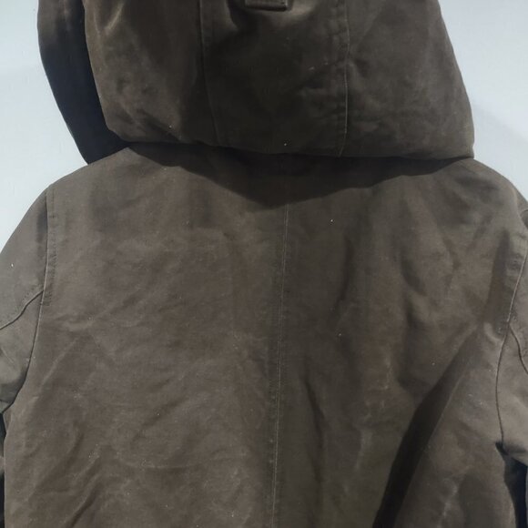 Zara Trafaluc Brown Winter Coat w/hood Size Medium Faux Fur lined - Picture 10 of 10